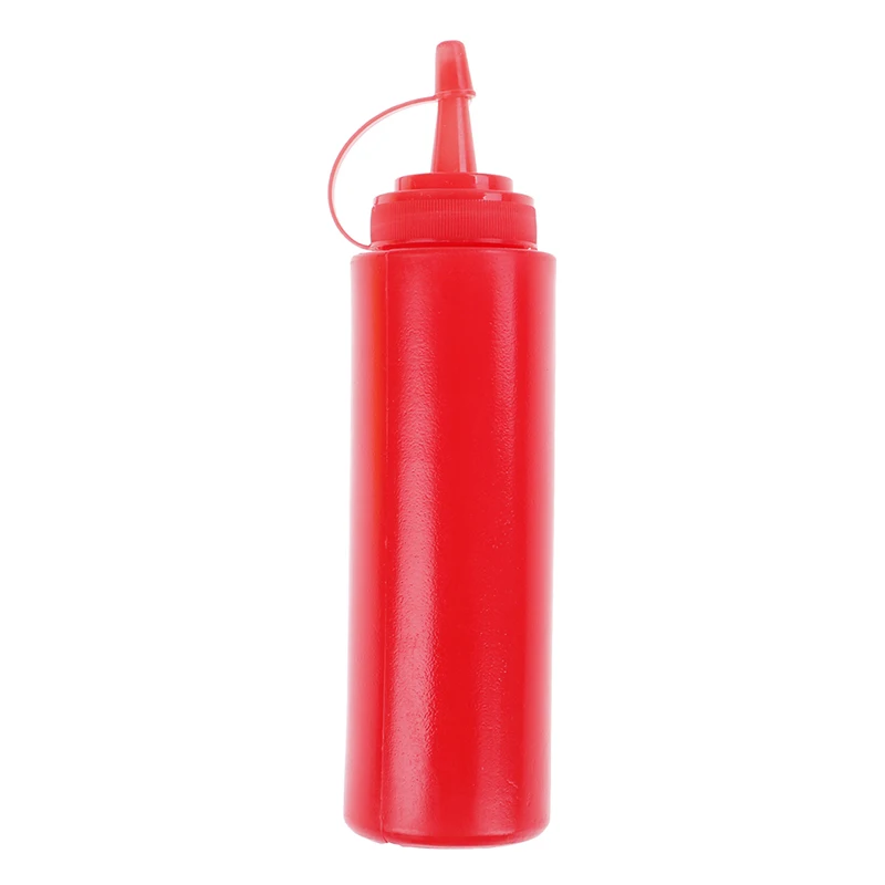 1PCS Plastic Squeeze Bottle Kitchen Accessories Dispenser 8oz For Sauce Vinegar Oil Ketchup Cookling Tools 3 Colors