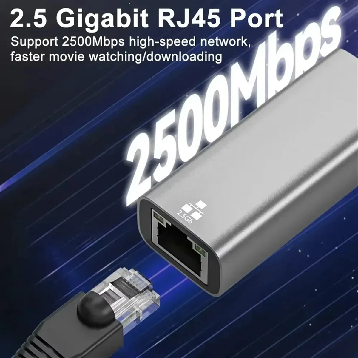 

Проводной гигабитный Ethernet-адаптер 2,5G USB 3.0 типа C к RJ45, 2500 Мбит/с, Ethernet-адаптер, концентратор карты локальной сети для Win 7/8/10/11
