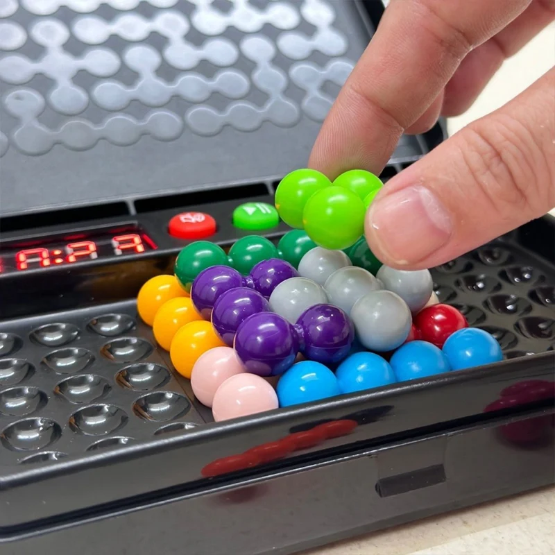 Juego de Rompecabezas de 500 Niveles, Juego de Desafío Inteligente con Temporizador, Ajedrez de Pensamiento Lógico, Juego de Mesa de Viaje, Sin Baterías