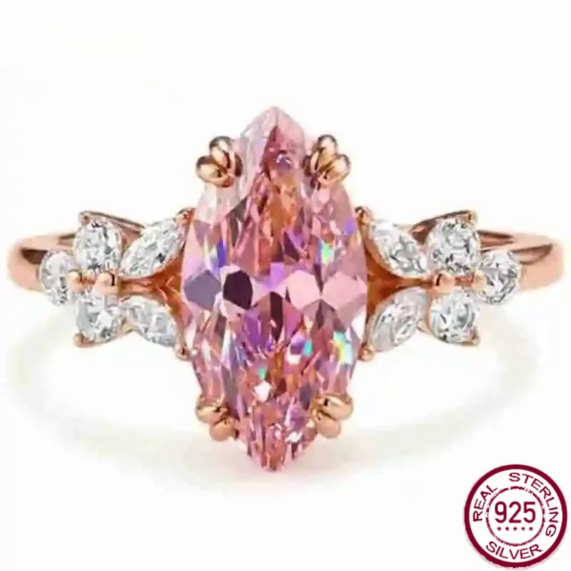 yaranyan-925-sterling-silver-marquise-cut  6-12-mm padparadscha gemstone-engagement ring-for-women fine-jewelry wedding-gifts