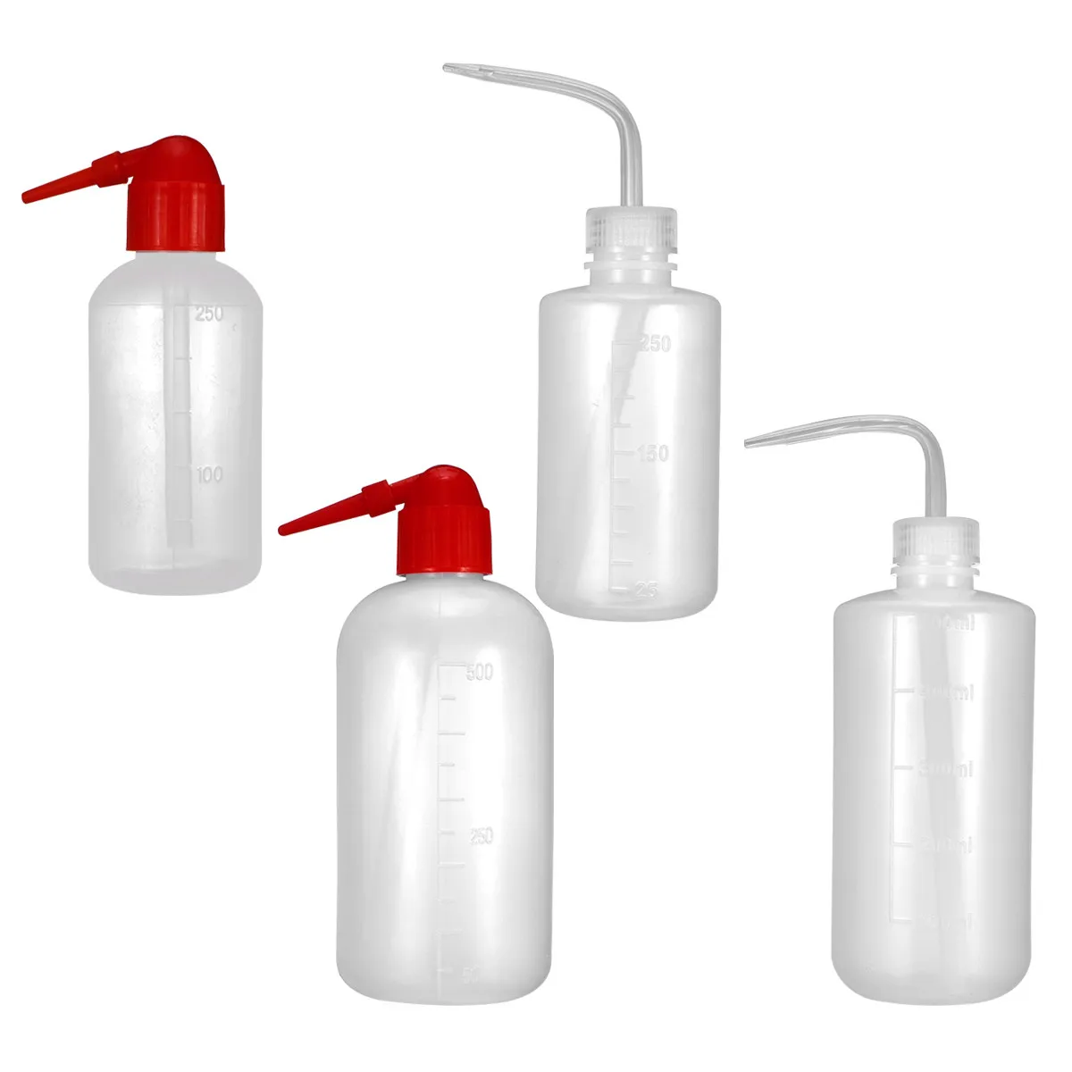 4Pcs Shampoo Sprayer Bottles Precise Liquid Dispensing Salon Hair Care Accessories Empty Dry Washing Subpackage Portable Size