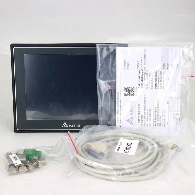 Delta DOP-100 Series 7 Inch HMI Human Machine Interface DOP-107EG with Ethernet DOP-107EV Download Cable