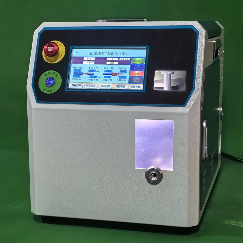 0.3-16mm2 Semi-Auto Ferrules Stripping Crimping Machine Vibration Plate Feeding Crimping Terminals Machine