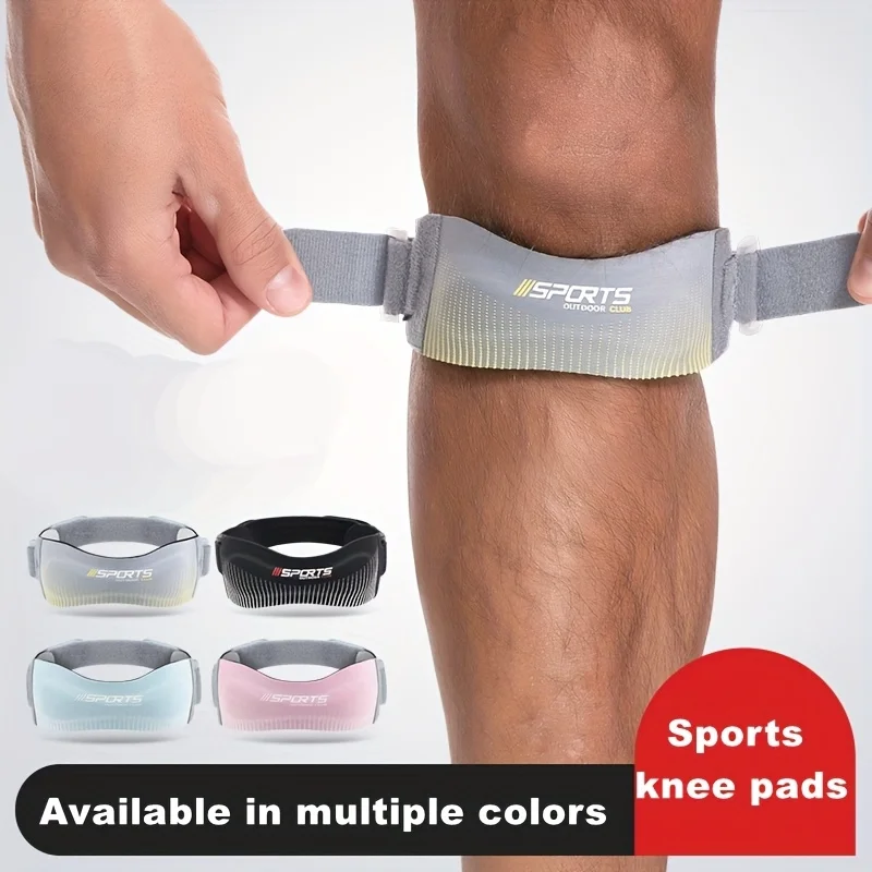 2-Piece Adjustable Knee Compression Bands – Lightweight Sports Patella Support Straps with Multi-Color Choices, Perfect for Fitness, Jogging & Training