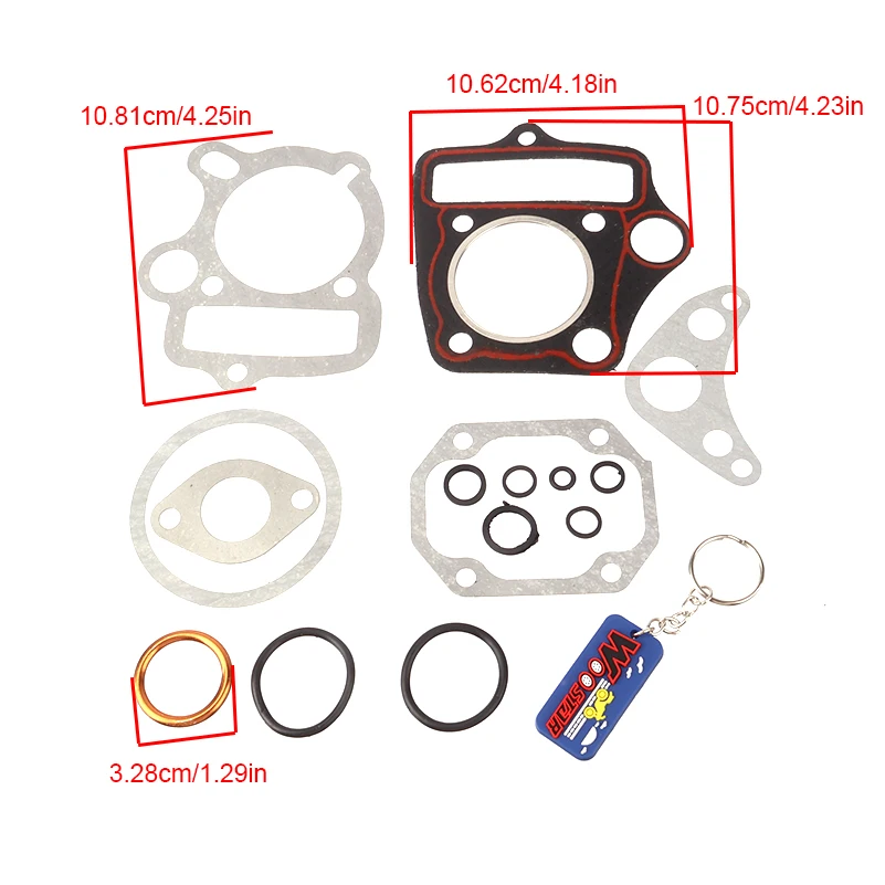 Hot sale High-Quality 70cc Horizontal Engine Gasket Set (NEW) – Cylinder Piston Gaskets Fit Zongshen Kayo Dirt Pit Bikes & ATVs