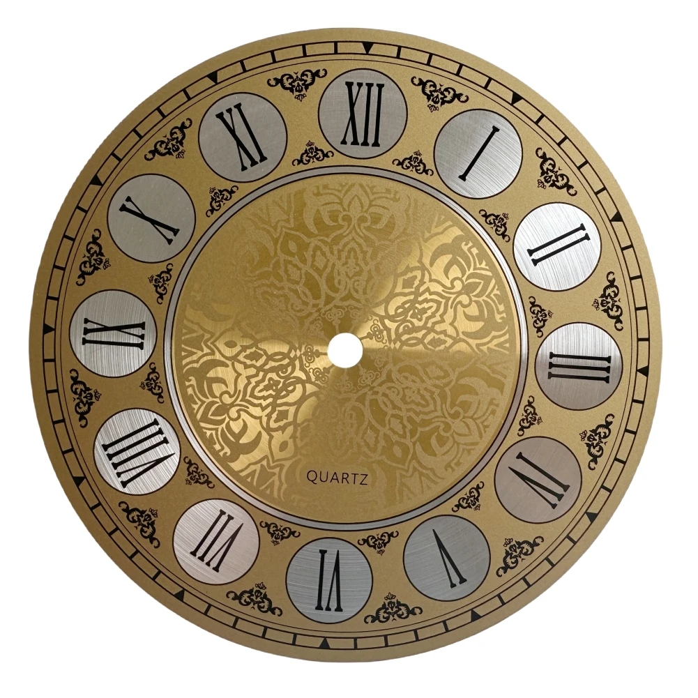 Aluminium Metal Dial Face Centre Hole Mm Clear Numerals Gold High Quality Aluminum Plate High Quality Ink Thick