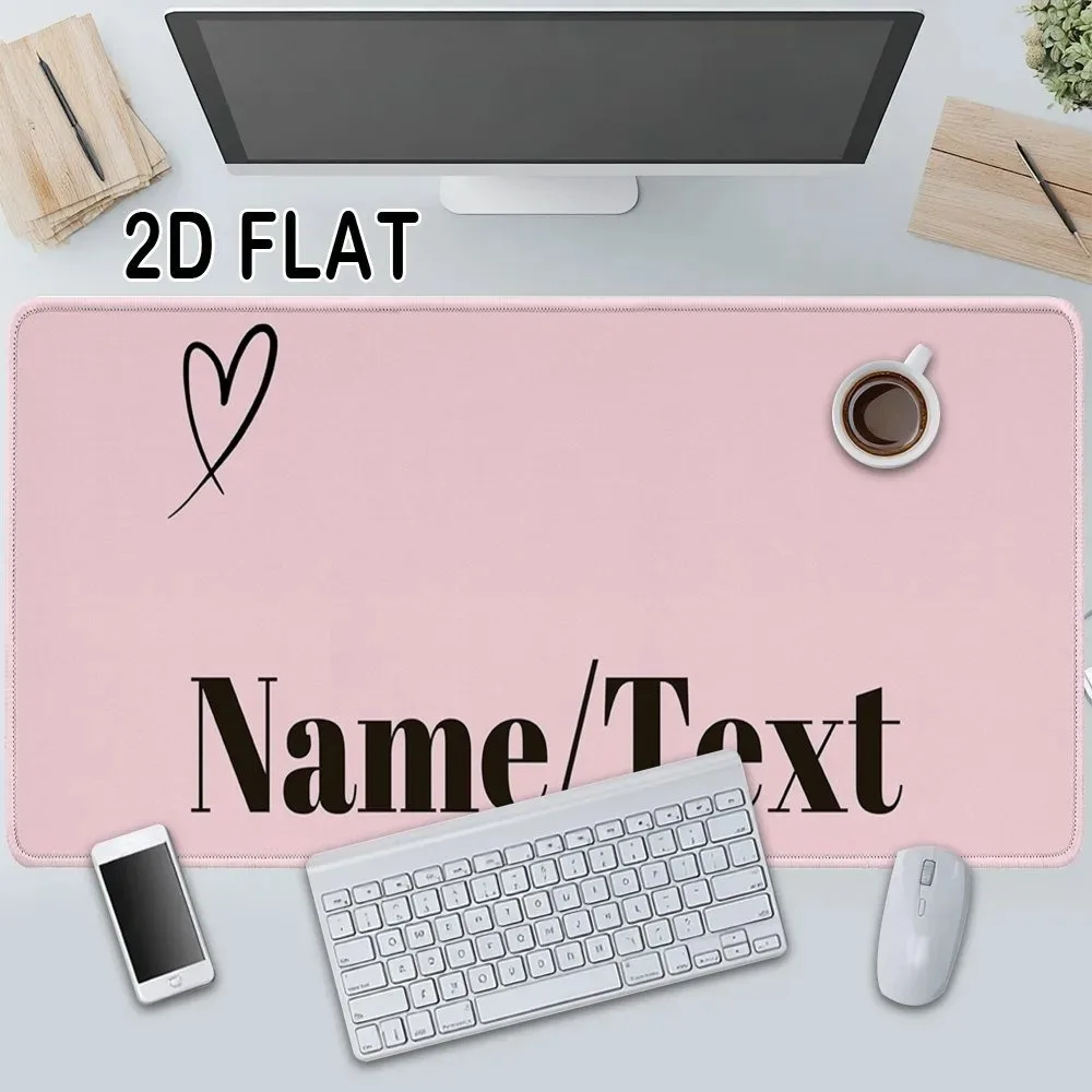 Healing Gentle Pink Heart Quote Custom Anti-Slip Stylish Desk Mat For Dorm Office Game, Ideal Gift Choice For Best Friends