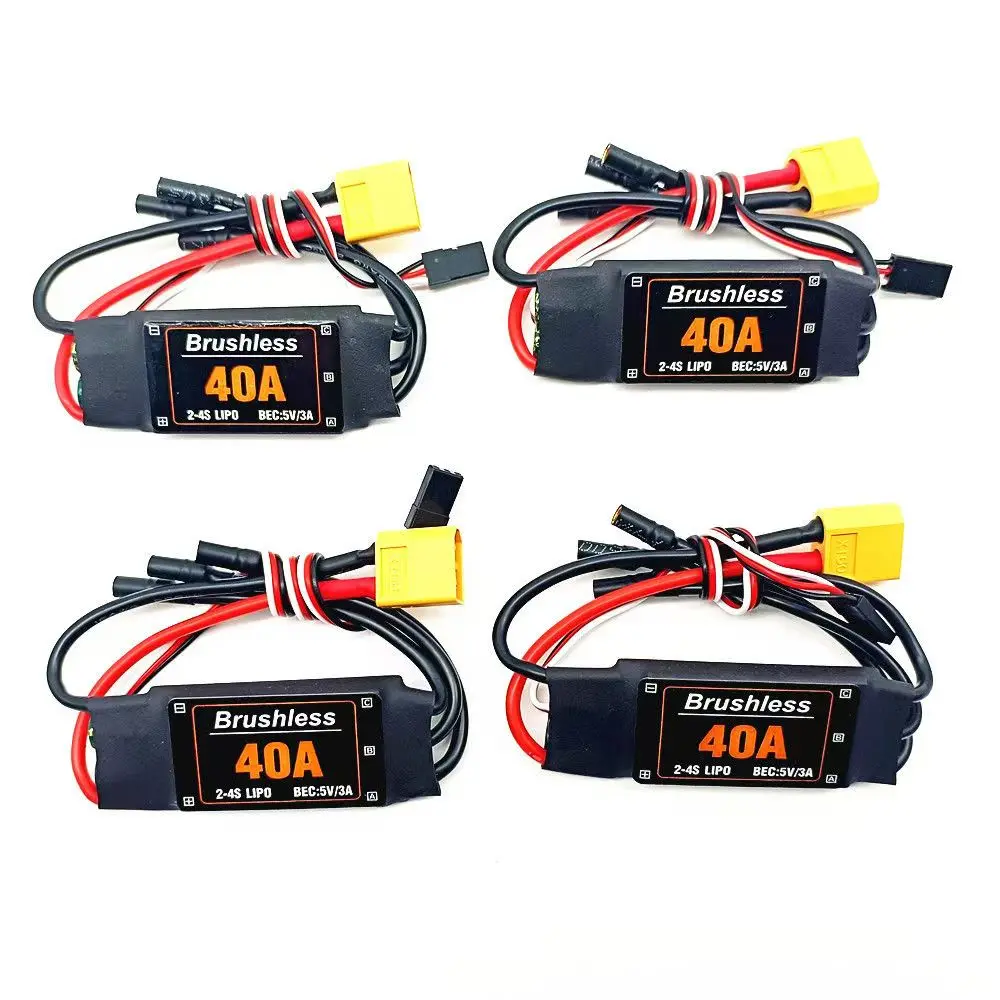 

Brushless 40A ESC Speed Controler 2-4S With 5V 3A UBEC RC FPV Quadcopter RC Airplanes Helicopter F450 F550 S500 30A motor XT60
