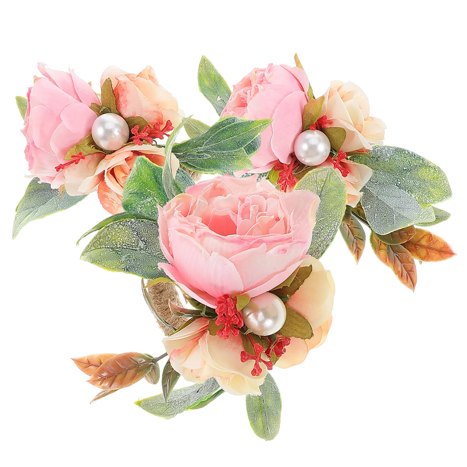 

3Pcs Artificial Rose Napkin Rings Handicraft Floral Buckle for Wedding Banquet Dining Table Party Decorations Fall Napkin Rings