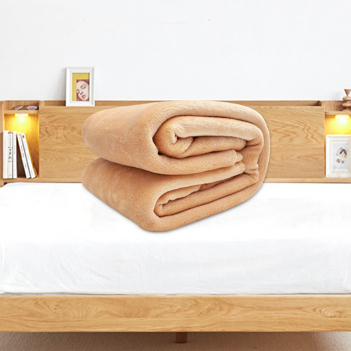 

1Pcs 100x120cm Flannel Blanket Coral Fleece Solid Color Warm Lightweight Sleeping Blanket for Home Bedroom Air Conditioning Room