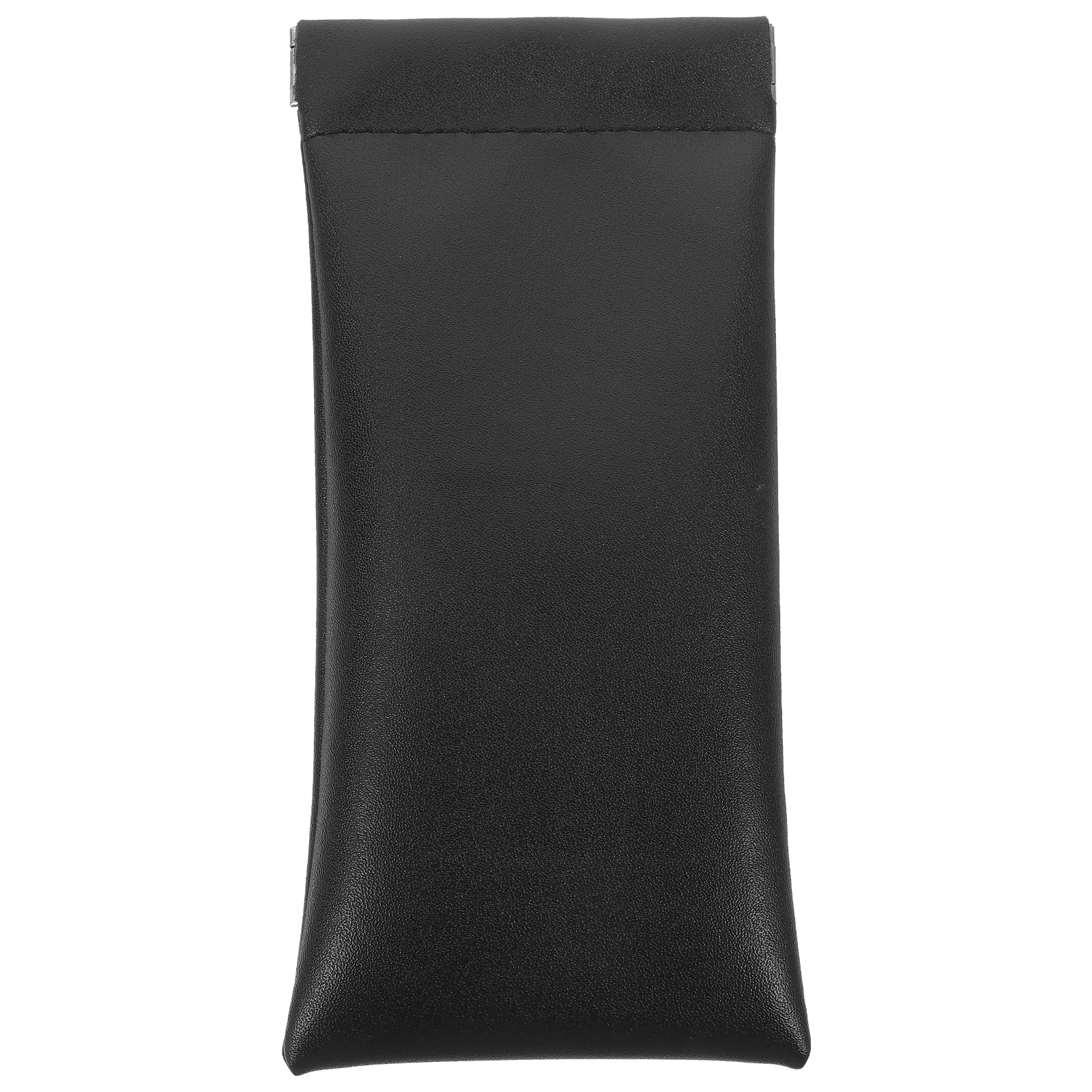 

Portable Glasses Case Soft PU Automatic Closure Black Sunglasses Pouch Travel Outdoor Bag Storage Solution Eyewear