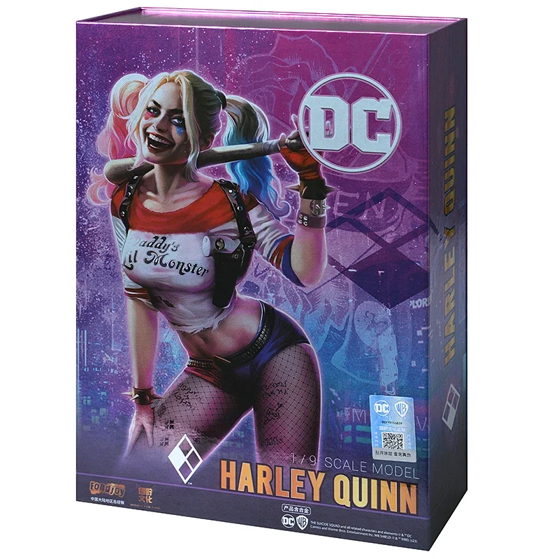 Fondjoy Genuine Original Box DC Figure Harley Quinn Joker Wife Model Double Ponytail Insane Children's Gifts Collection Toy