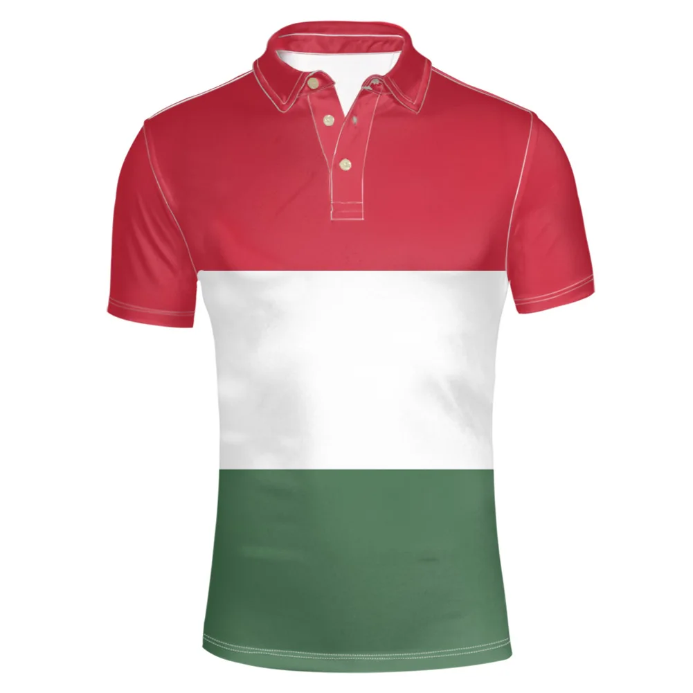 Hungary Youth Free Custom Made Name Number Hun Lapel T Shirt Nation Flag Hu Hungarian Country College Print Photo Logo Clothes