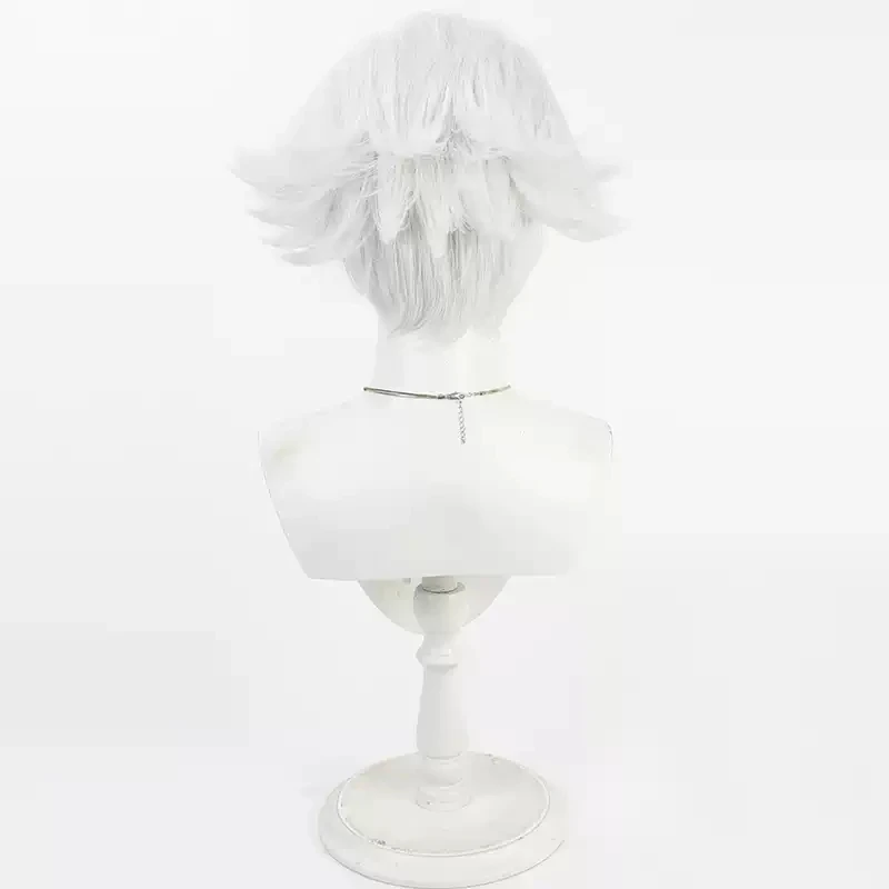 Perruque de Cosplay synthétique courte blanche résistante à la chaleur, Anime To be Hero X, accessoires de jeu de rôle de carnaval pour femmes et hommes