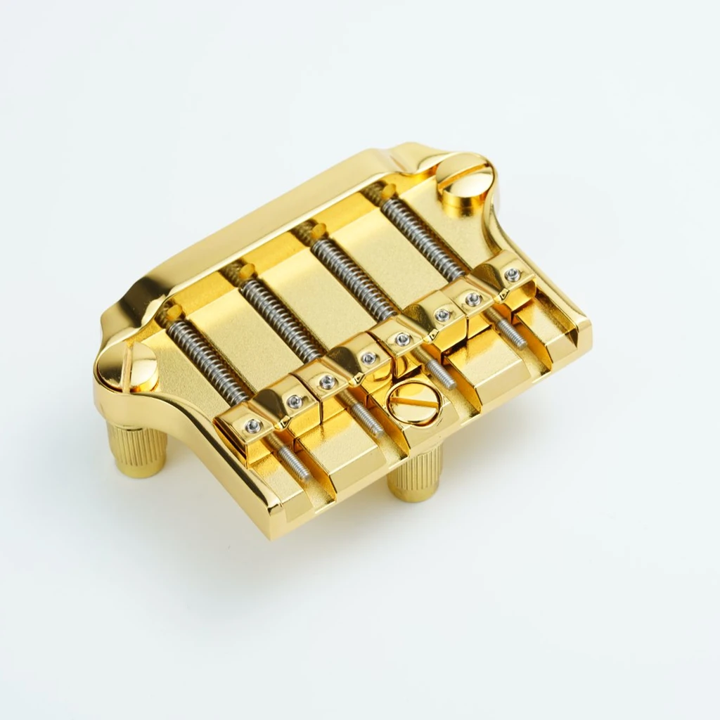 Guyker New 4-Series Bass Guitar Bridge Tail Piece, Three Column, Compatible with GBS EPI Guitar