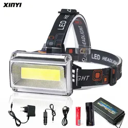 10000LM Super bright COB LED Headlight DC Rechargeable Headlamp 3Modes Waterproof Head Torch light 18650 Battery for Hunting