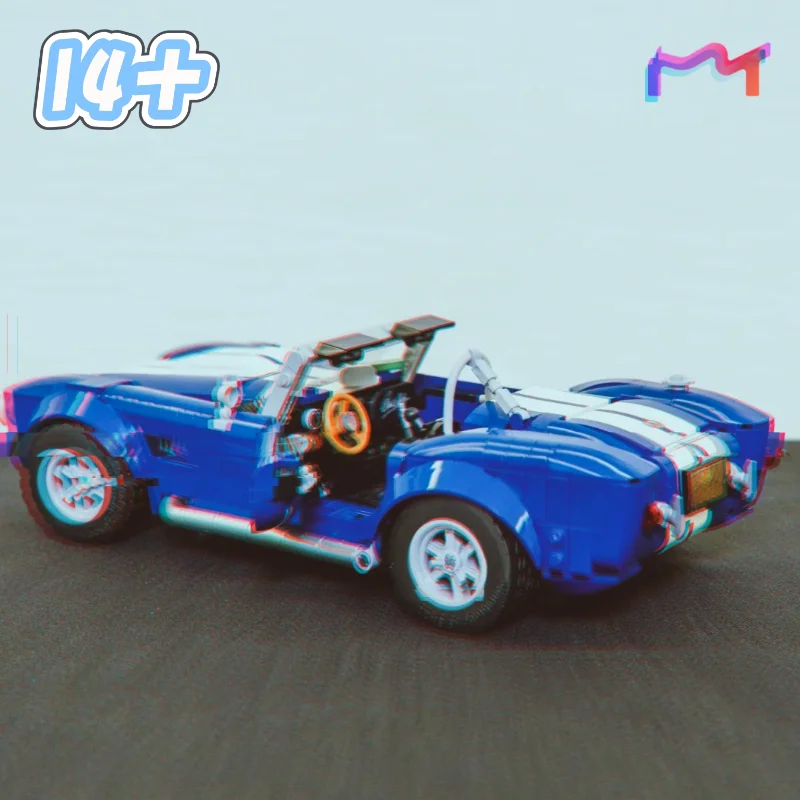 

1241 шт. Shelby Cobra спортивный автомобиль строительные блоки механическая модель сборка кирпичи MOC-10357 игрушки для взрослых подарки на день рождения и Рождество