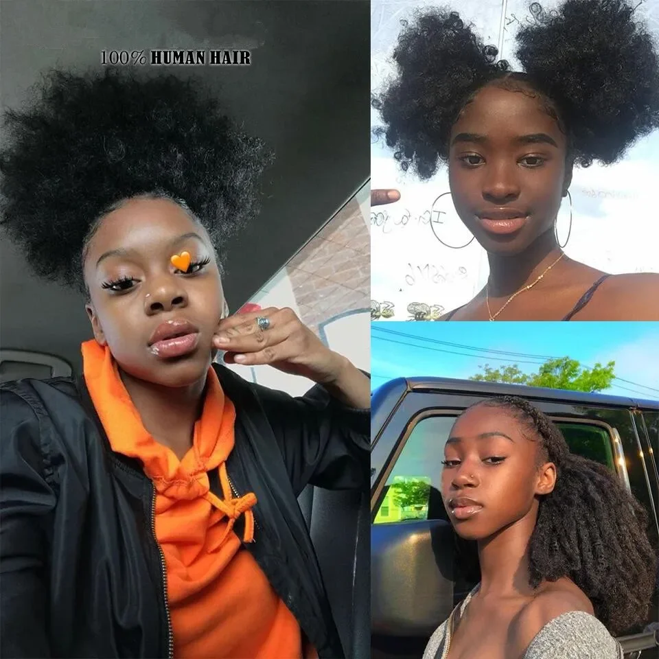 3 Bündel Afro Kinkys Bulk Afro Twist Flechten Haar lockige Haar verlängerungen Menschenhaar Afro Bulk Flechten Haar für Dreadlocks