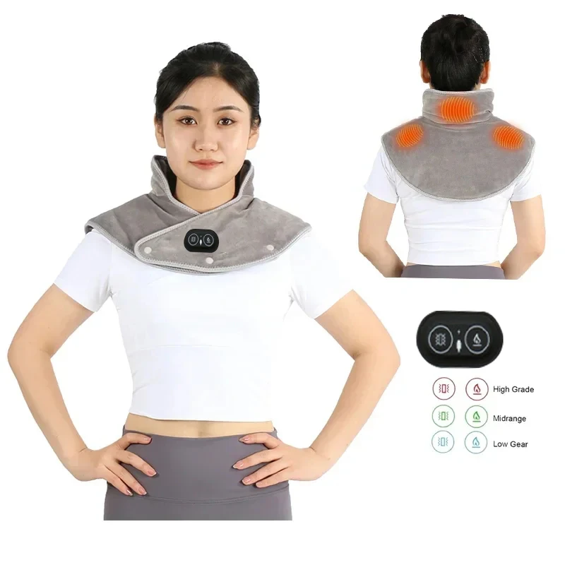 Electric Heating Pad Neck Shoulder Shawl Winter Rapid Heating Blanket Heated Massage Cape Pad Cervical Massager Relieve Fatigue