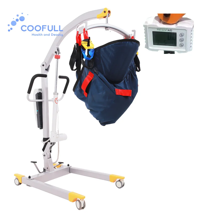 Coolfull Rehabilitation Needs Foldable Patient Transfer Lift Electric Patient Transfer Lift Hoist with Sling