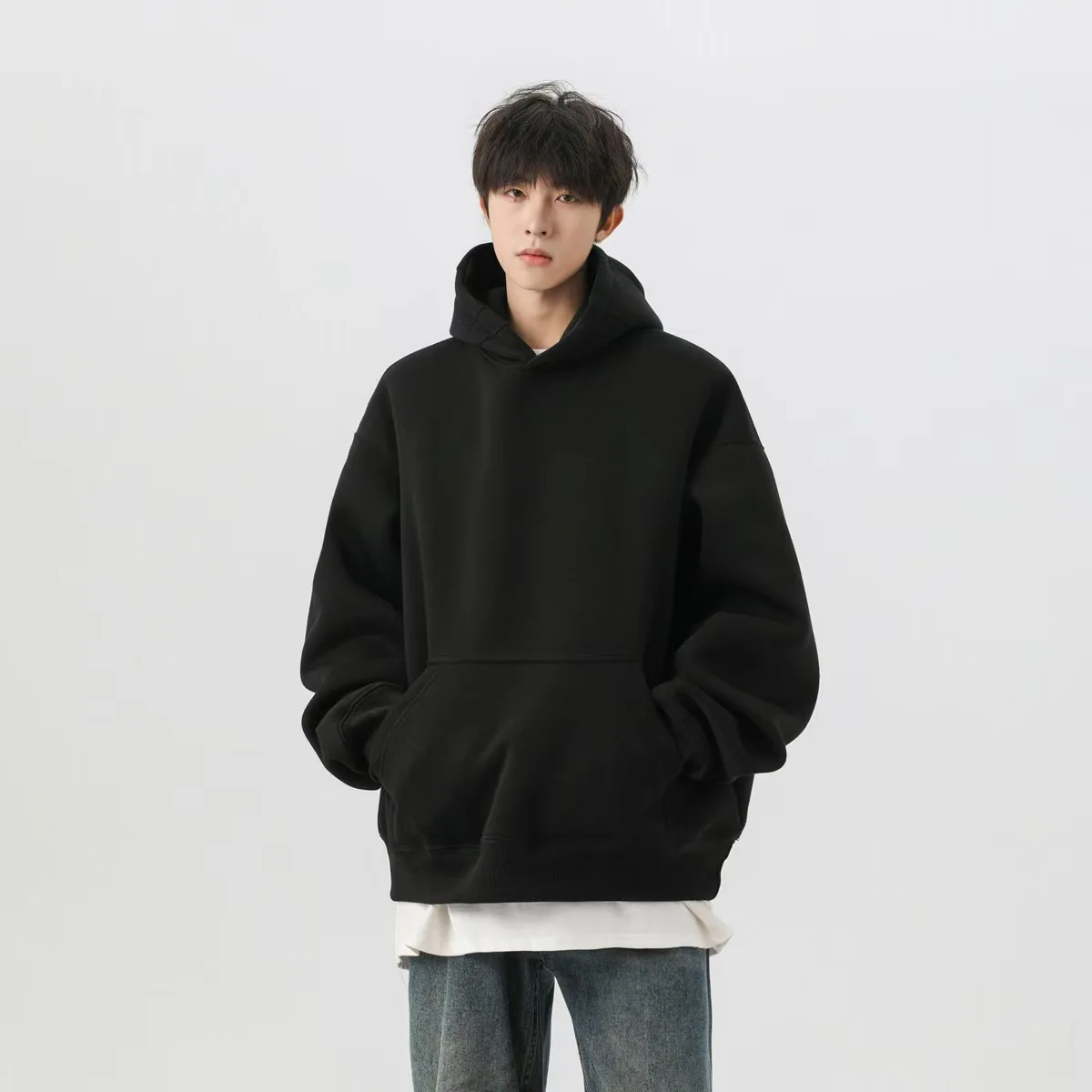 

Hoodies for men and women 2025 autumn new item heavyweight American high street men's top plus size hooded Sweater pullover