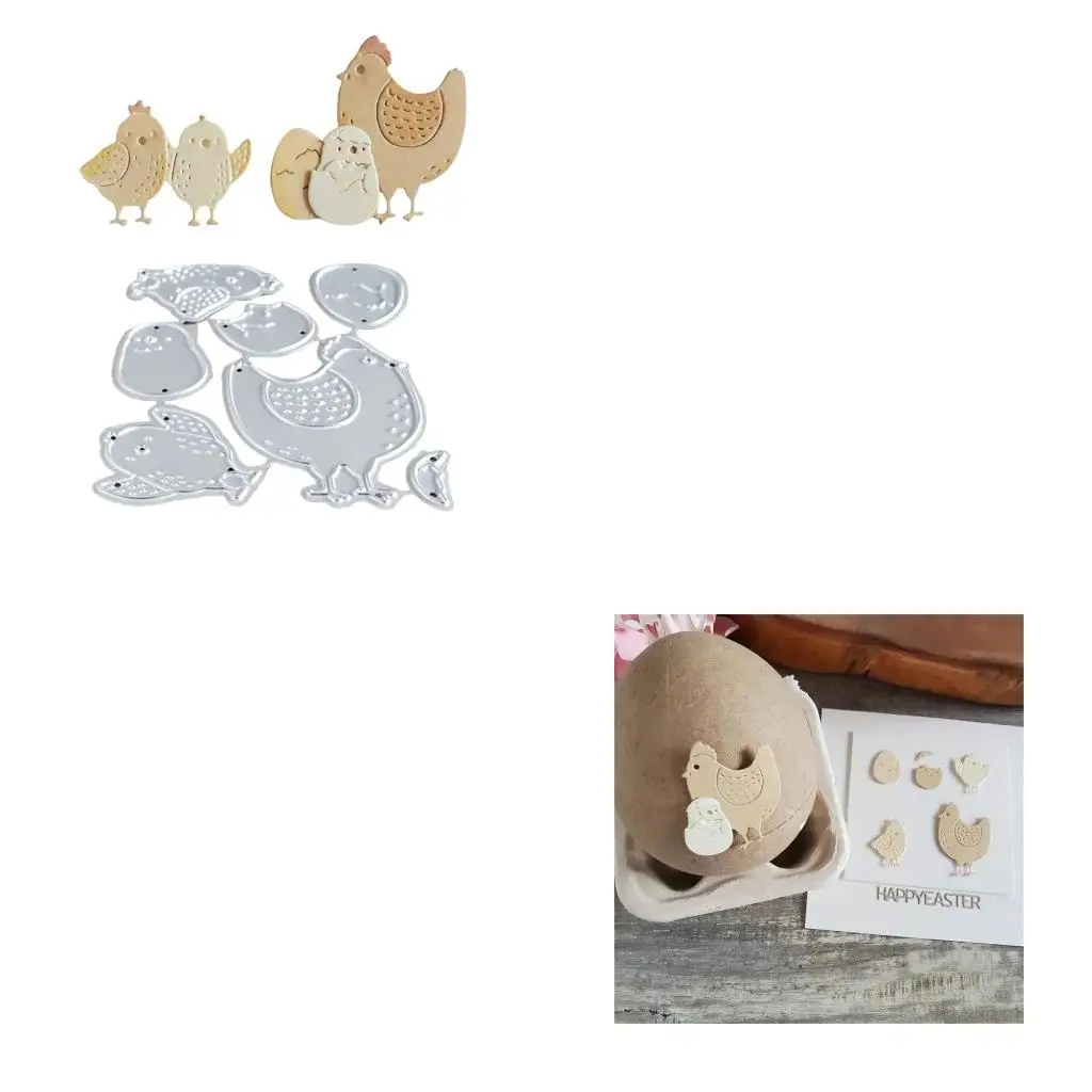 

Metal Cutting Dies for Card Making Easters Chicken Die Cuts Embossing Stencils