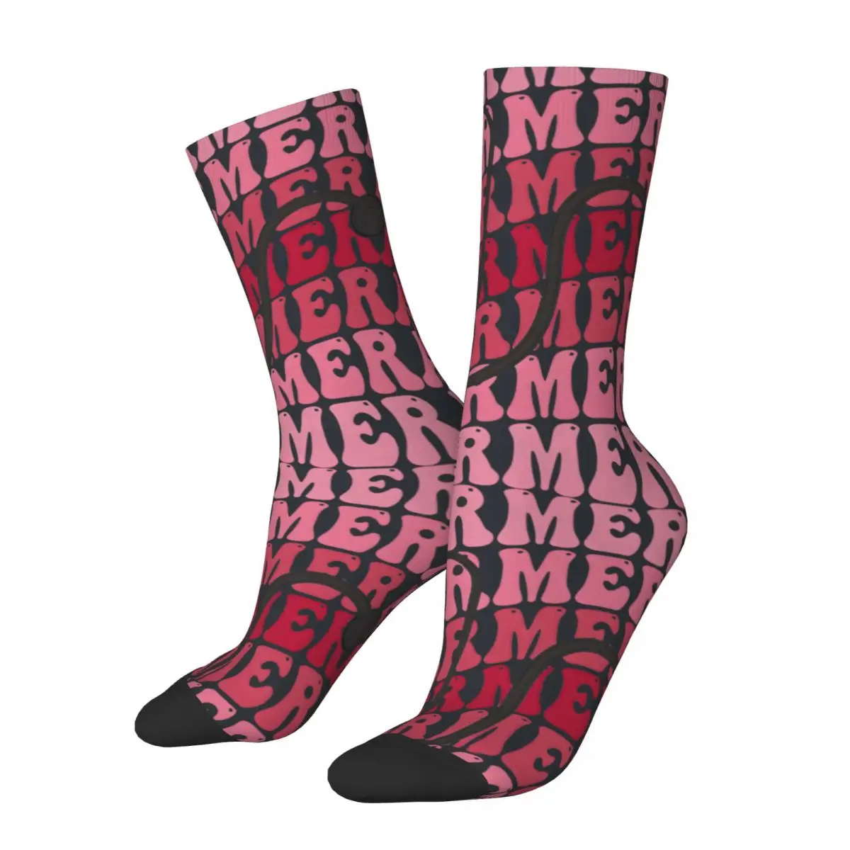 Regalo Para Enfermeras Con Colorido ,Spanish And Latinas Nurse Men's Socks Vintage Harajuku Enfermera Street Style Crew Sock