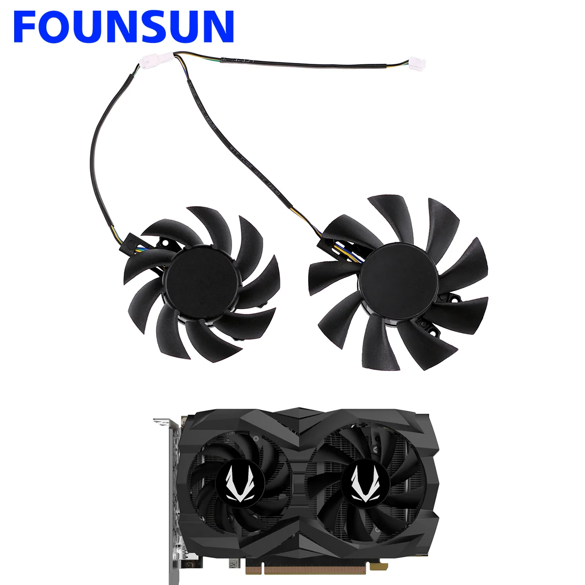 New 2PCS/set GA72S2U GA82S2H 0.32A 4Pin Cooling FAN For ZOTAC GAMING GeForce GTX 1660 SUPER 1660Ti Twin Fan ZT-T16620F-10L