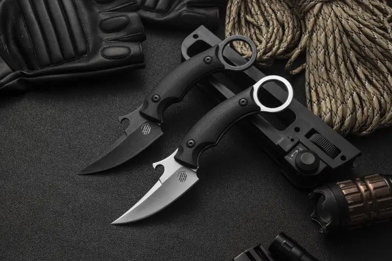 

G10 Outdoor Knife Survival Folding Knife High Indian Portable Self Defense Sharp Special War Claw Knife Bath Knife