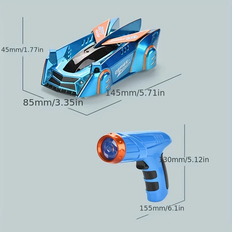 Coche de escalada de pared con sensor de seguimiento de luz, escalada en pared, coche de control remoto, tierra de escalada de pared, 2 modos, recarga, 1 unidad