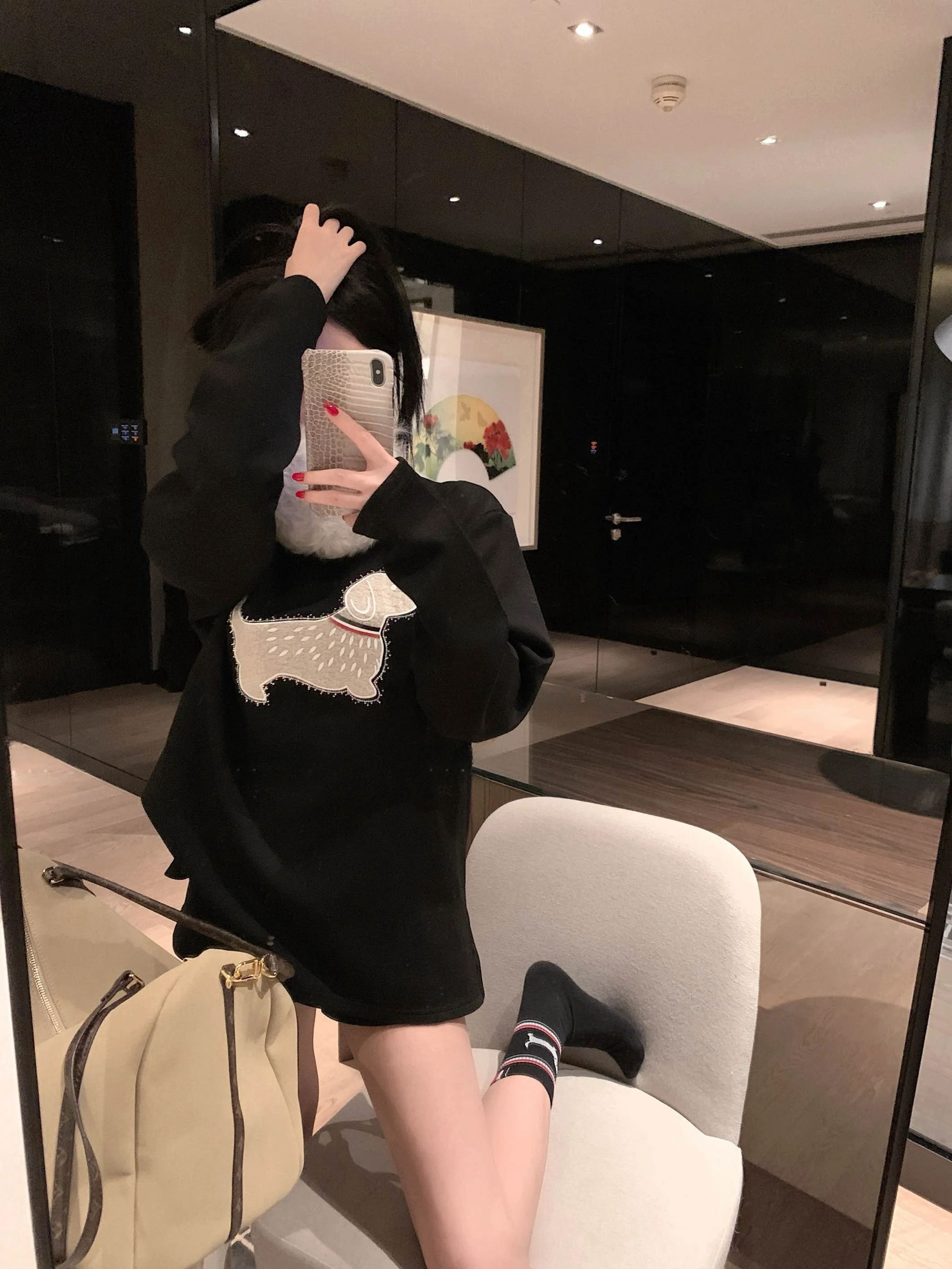 

Plaid Fluffy Long Sleeve T-Shirt Women's Lazy Style Base Layer Top Inner Wear Single Wear Cotton Warmth Outerwear