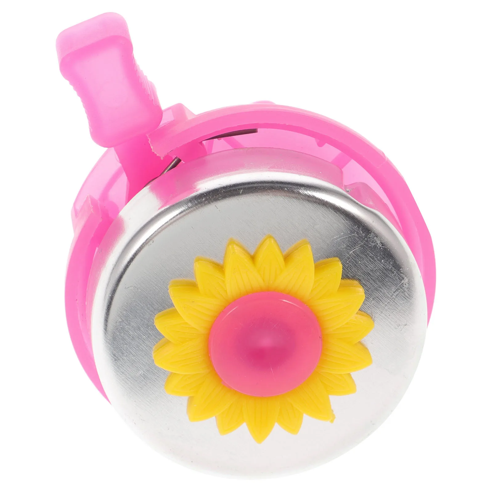 Bike Bell Pink Sunflower Design Cute Handlebar Ring For Kids Children Bells Cycling Bell Loud Clear Tone Universal Fit All