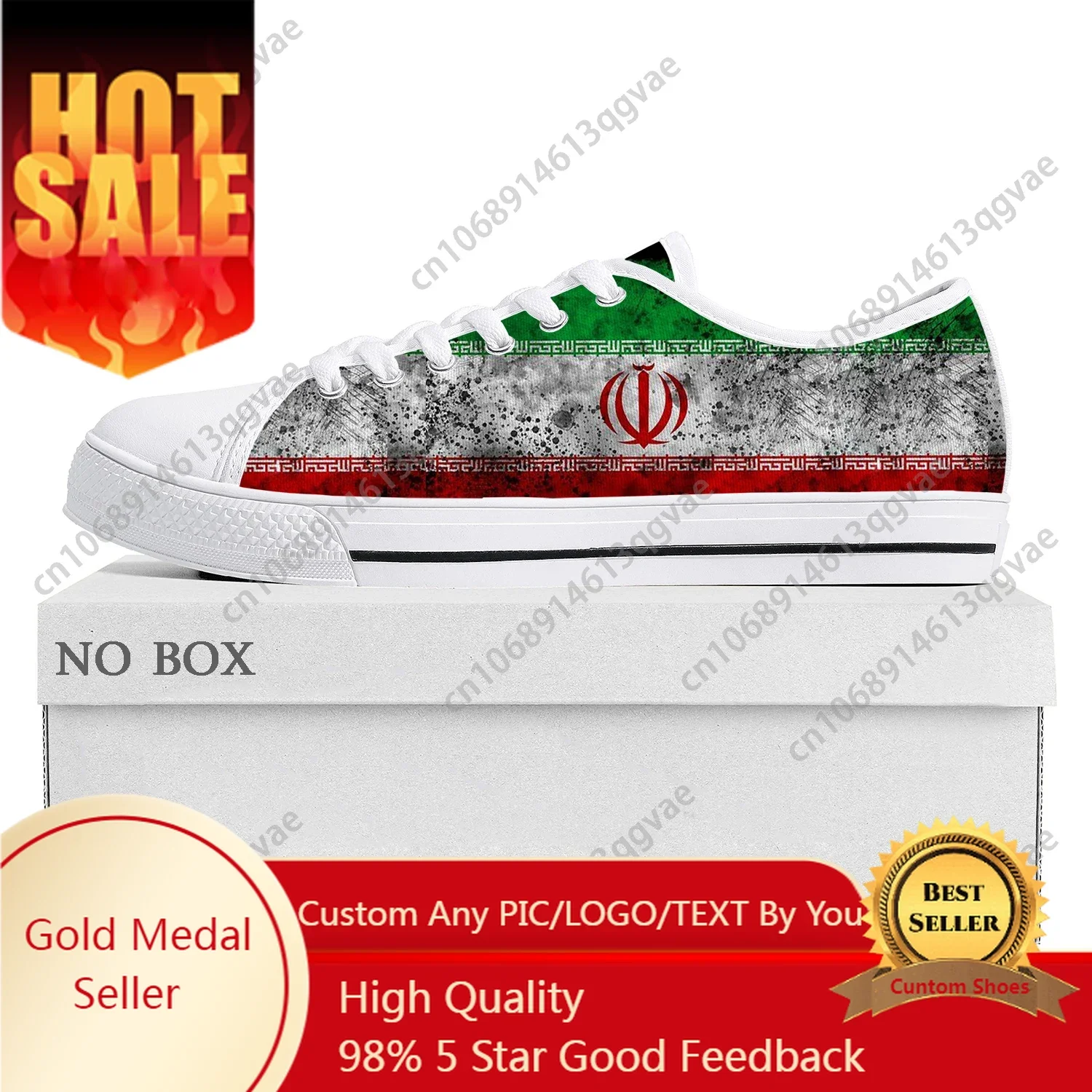 

Iranian Flag Low Top High Quality Sneakers Mens Womens Teenager Canvas Sneaker Iran Prode Casual Couple Shoes Custom Shoe