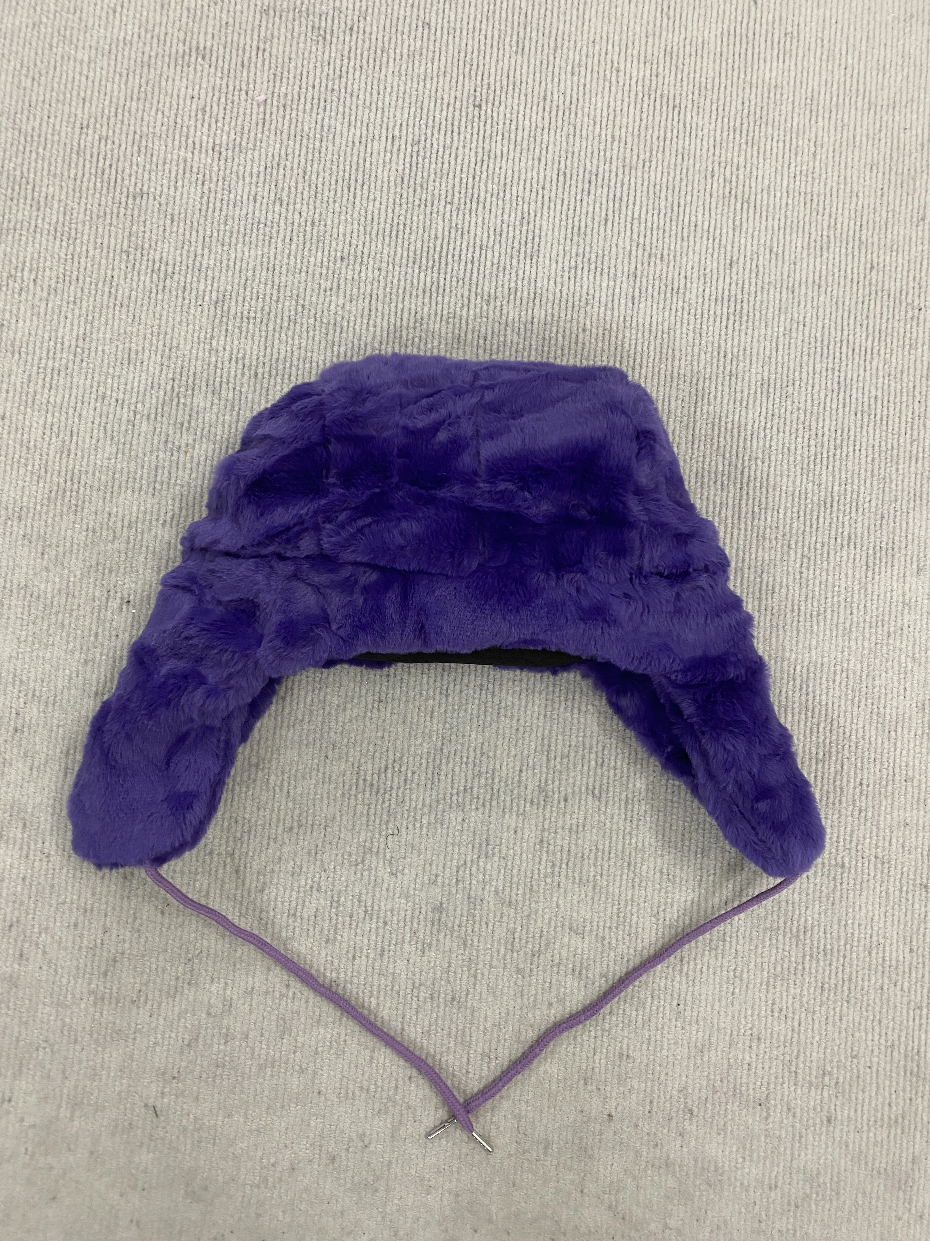 Warm fuzzy hat, high-end and versatile, trendy Lei Feng hat, men's and women's tied embroidered pattern hat