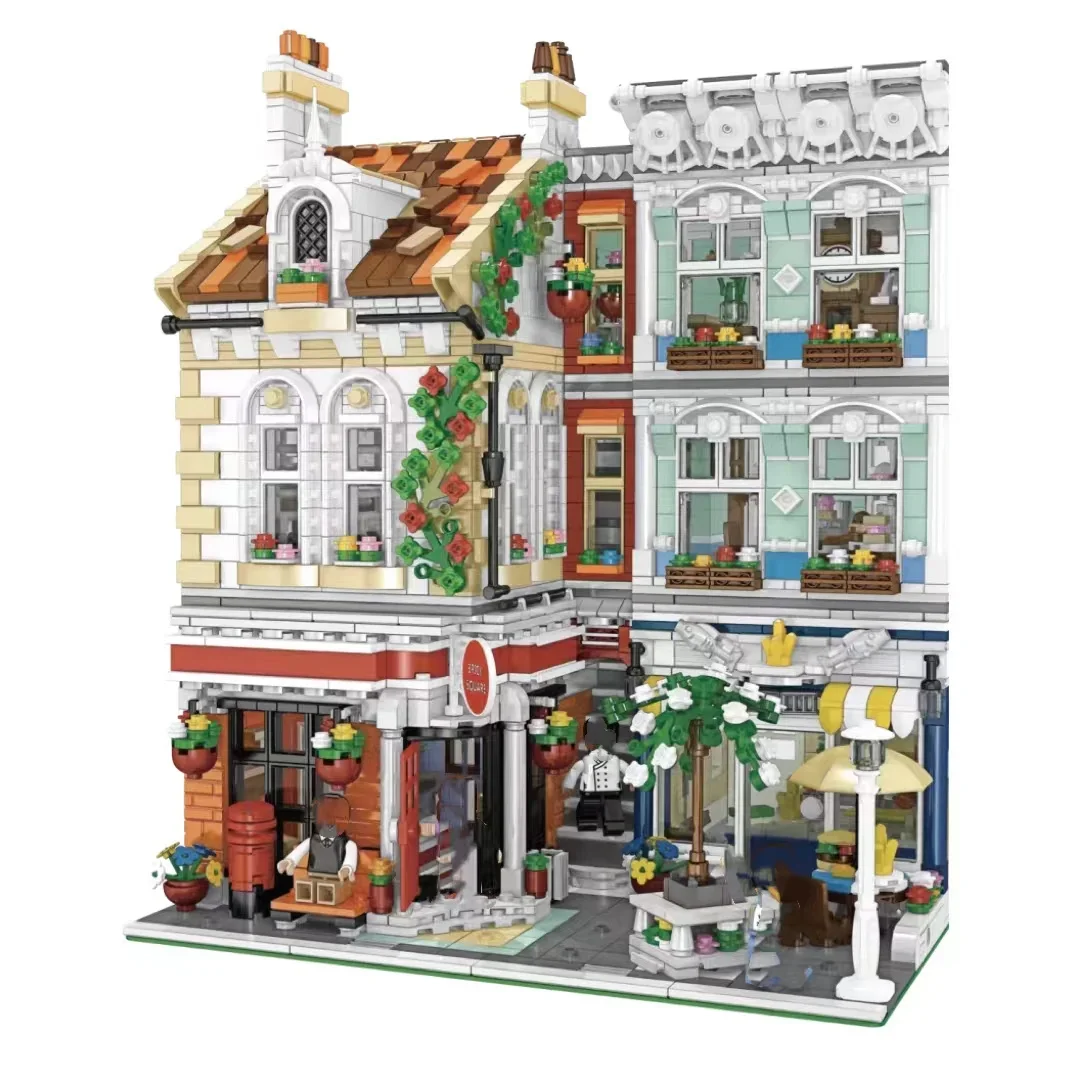 Creative Expert Street View Modular Mini Bike Shop Minerals Shop Moc 7286 Bricks House Model Building Blocks Assembly Square