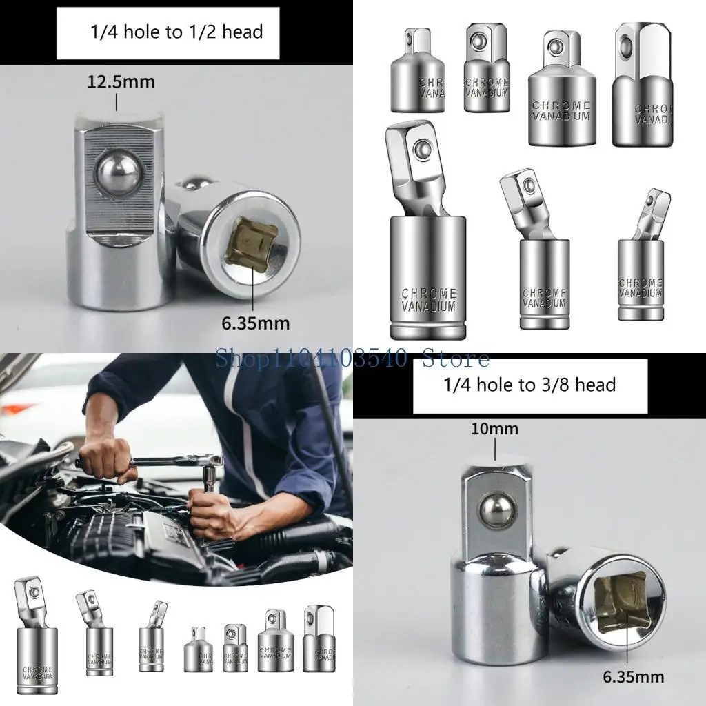 

02DC 7pcs Socket Spanner Adapters Small Socket Adapters set for Multifunction Tool Use