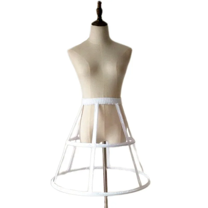 Lolita Crinoline Violence Fish Bone Bustle Adjustable Daily Tutu Skirt Cosplay Crinoline Half-Length Slip Dress Birdcage Support