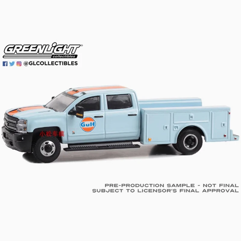 Greenlight 1: 64 2018 3500HD camión de servicio doble coche en miniatura de aleación clásicos recuerdo para adultos regalo pantalla estática