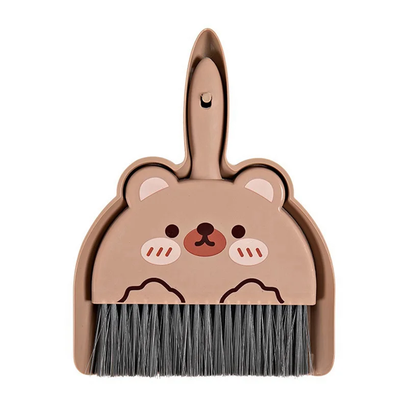 B24C-Mini Broom Dustpan Kids Cute Cartoon Small Cleaning Set Pretend Play  Toddler Little Housekeeping Helper Set
