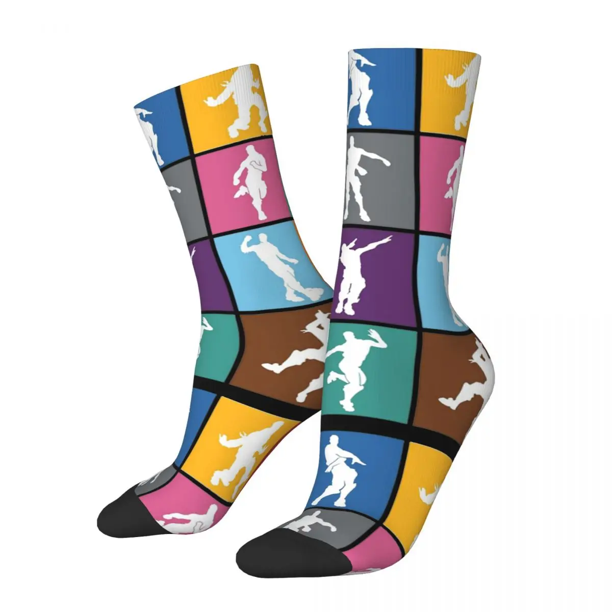 Battle Royale Victory Dance Rainbow LatejFunny Chaussettes Harajuku, Chaussettes longues toutes saisons, Accessoires pour cadeaux unisexes