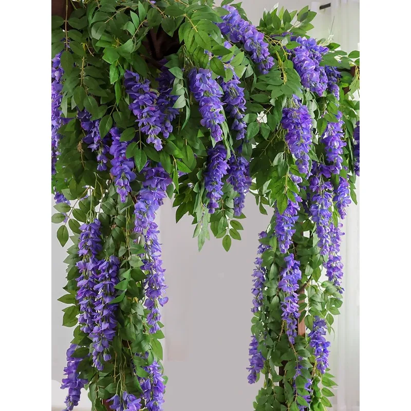 

Wisteria Flower Rattan and Decorative Plastic Plants Home Decoration Wedding Decoration Fake Plants Home Accessories