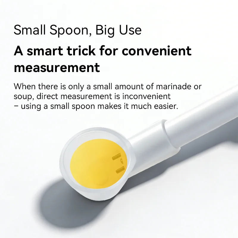 Handheld Food Salinity & Temp Tester for Soup Sauce Cooking, Compact Salt Meter for Home Kitchen, Simple to Use Daily