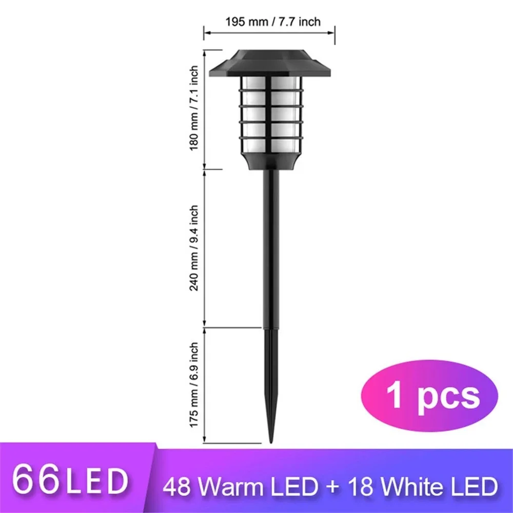 

Солнечная лампа-факел с эффектом пламени/белого света, энергосберегающая, уличная, садовая, водонепроницаемая, прочная, для газона