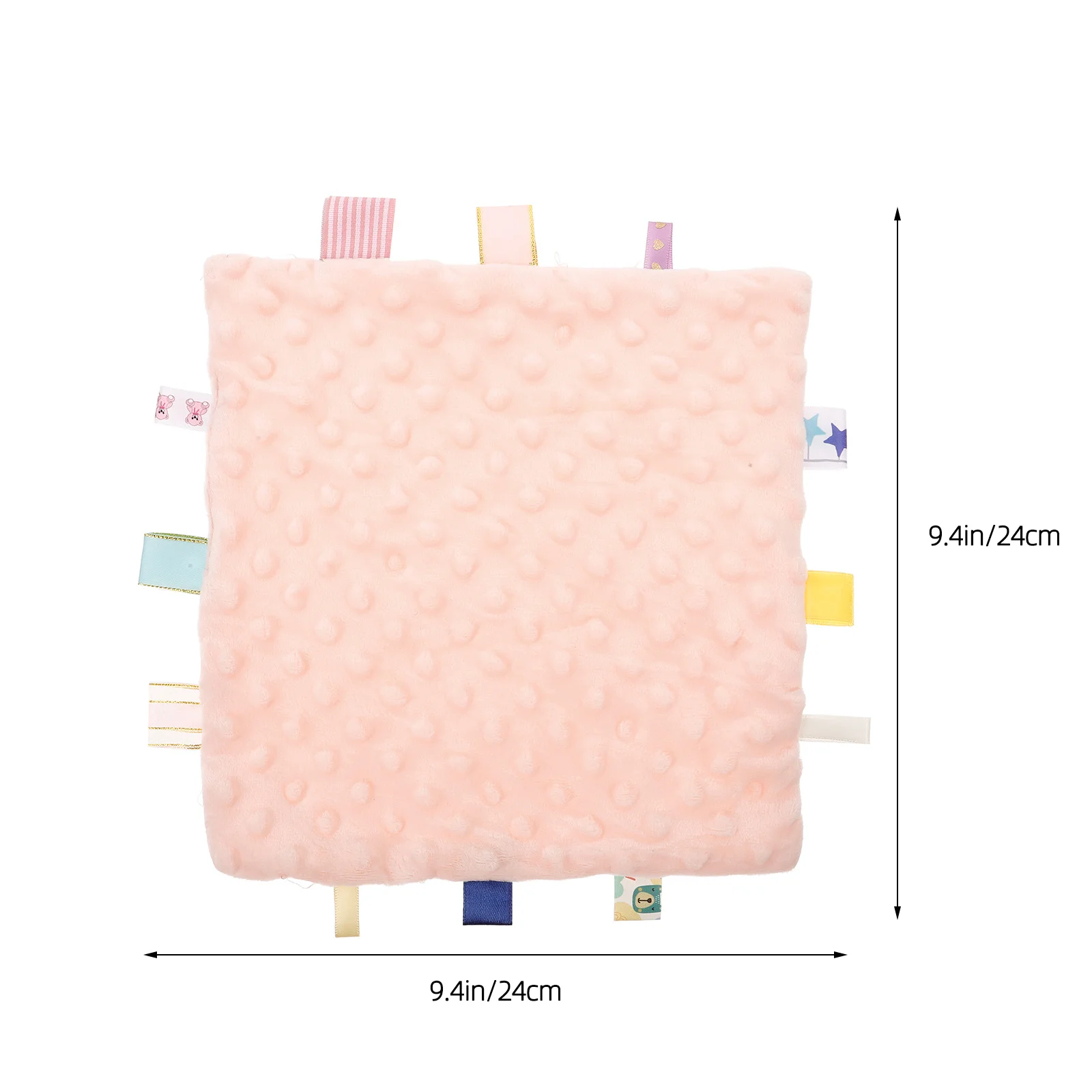 بطانيات أمان للأطفال للفتيات بطانية ناعمة مع علامات ملونة لحديثي الولادة، منشفة مهدئة، بطانية حسية للأطفال #4