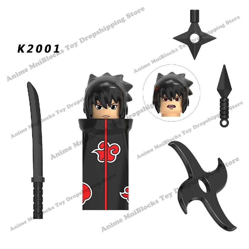 KDL801 802 803 804 806 807 810 811 Naruto blocks Akatsuki anime Sasuke mini action toy figures Assemble bricks toys kid gifts