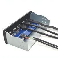 5.25 Inch USB 3.1 GEN2 Front Panel USB Hub 2 Ports USB 3.0 + 2 Ports USB2.0 + 1 Port TYPE-C with TYPE-E Connector for Desktop PC