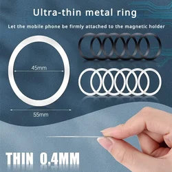 1/3/10 PCS Ultra-thin Metal Ring for Mobile Phone Magnetic Holder Magsafe Wireless Charger Iron Sheet for Car Magnetic Stands