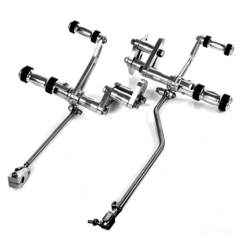 CNC 6061 Aluminum Forward Control Pegs Shift Brake Kit For Harley Sportster Polished Black/Silver