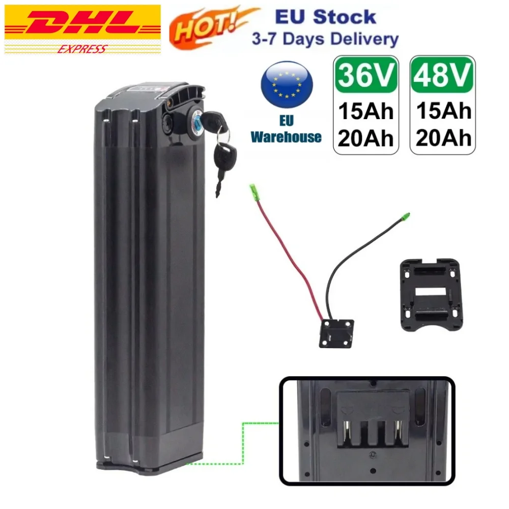 36V/48V 20Ah 15Ah Akku 18650 Lithium-Akku mit integriertem BMS für Silverfish 250W-750W Bafang Motor Kit mit Ladegerät