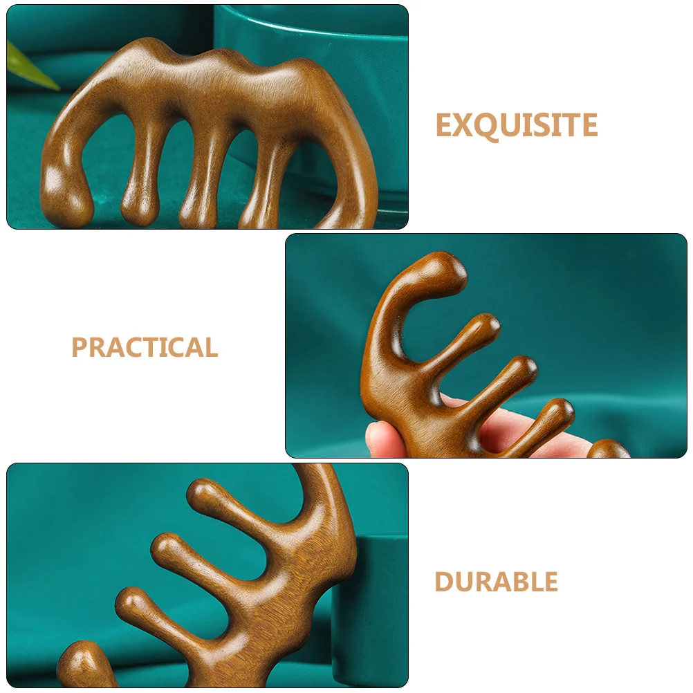 

Massage Comb Wooden Anti static Portable Head Tool for Growth Scalp Afro Hair Body Natural Sandalwood Skin friendly Handheld